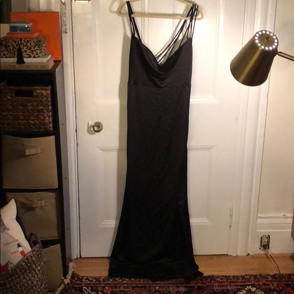 Black floor length evening gown